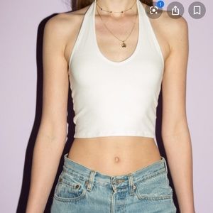 Brandy Melville Alexis White halter top